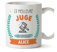 Mugffins Tasses Personnalisables pour JUGE femme - En Français - Cadeau Personalisé- Meilleur du monde - Avec dessin - 11 oz / 330 ml