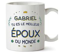 Mugffins Tasses Personnalisables pour MARI/ÉPOUX - En Français - Cadeau Personalisé- Meilleur du Monde - 11 oz / 330 ml