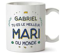Mugffins Tasses Personnalisables pour MARI/ÉPOUX - En Français - Cadeau Personalisé- Meilleur du Monde - 11 oz / 330 ml
