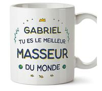 Mugffins Tasses Personnalisables pour MASSEUR homme - En Français - Cadeau Personalisé- Meilleur du Monde - 11 oz / 330 ml