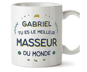 Mugffins Tasses Personnalisables pour MASSEUR homme - En Français - Cadeau Personalisé- Meilleur du Monde - 11 oz / 330 ml