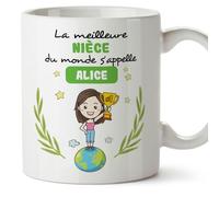 Mugffins Tasses Personnalisables pour NIÈCE - En Français - Cadeau Personalisé- Tu Meilleur du Monde - 11 oz / 330 ml