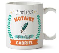 Mugffins Tasses Personnalisables pour NOTAIRE homme - En Français - Cadeau Personalisé- Meilleur du monde - Avec dessin - 11 oz / 330 ml