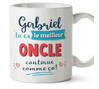Mugffins Tasses Personnalisables pour ONCLE/TONTON - En Français - Cadeau Personalisé- Continue comme ça! - 11 oz / 330 ml