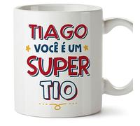 Mugffins Tasses Personnalisables pour ONCLE/TONTON - En Portugais - Cadeau Personalisé- Você é Super - 11 oz / 330 ml