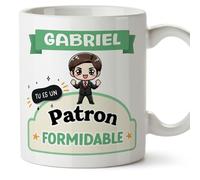 Mugffins Tasses Personnalisables pour PATRON homme - En Français - Cadeau Personalisé- Tu es formidable - Kawaii - 11 oz / 330 ml