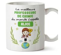 Mugffins Tasses Personnalisables pour PROFESSEURE DE CHIMIE femme - En Français - Cadeau Personalisé- Tu Meilleur du Monde - 11 oz / 330 ml