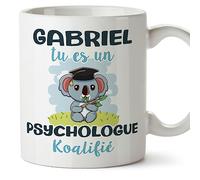 Mugffins Tasses Personnalisables pour PSYCHOLOGUE homme - En Français - Cadeau Personalisé- Koalifies Personalisés - 11 oz / 330 ml