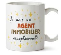 Mugffins Tasses pour AGENT IMMOBILIER - En Français - Cadeau original homme - Je suis exceptionnel! - 11 oz / 330 ml
