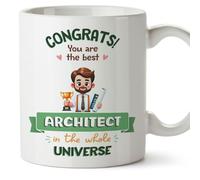 Mugffins Tasses pour ARCHITECTE - En Anglais - Cadeau original homme - Best in Universe Trophy - 11 oz / 330 ml