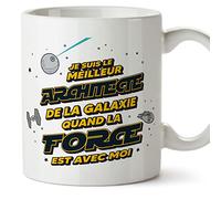 Mugffins Tasses pour ARCHITECTE - En Français - Cadeau original pour ARCHITECTE homme - Meilleur de Galaxie Quand Force Avec Moi - 11 oz / 330 ml