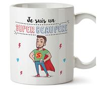 Mugffins Tasses pour BEAU-PÈRE - En Français - Cadeau original pour BEAU-PÈRE - Super Famille - 11 oz / 330 ml