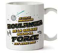 Mugffins Tasses pour BOULANGER - En Français - Cadeau original pour BOULANGER homme - Meilleur de Galaxie Quand Force Avec Moi - 11 oz / 330 ml