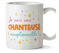 Mugffins Tasses pour CHANTEUSE - En Français - Cadeau original femme - Je suis exceptionnel! - 11 oz / 330 ml