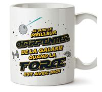 Mugffins Tasses pour CHARPENTIER - En Français - Cadeau original pour CHARPENTIER homme - Meilleur de Galaxie Quand Force Avec Moi - 11 oz / 330 ml
