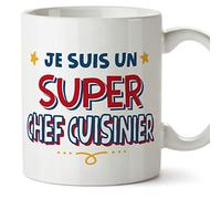 Mugffins Tasses pour CHEF CUISINIER - En Français - Cadeau original homme - Je suis Super - 11 oz / 330 ml
