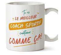 Mugffins Tasses pour COACH SPORTIF - En Français - Cadeau original pour COACH SPORTIF homme - Tu es le meilleur continue comme ça! - 11 oz / 330 ml