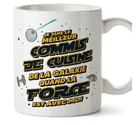 Mugffins Tasses pour COMMIS DE CUISINE - En Français - Cadeau original pour COMMIS DE CUISINE homme - Meilleur de Galaxie Quand Force Avec Moi - 11 oz / 330 ml
