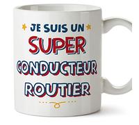 Mugffins Tasses pour CONDUCTEUR ROUTIER - En Français - Cadeau original homme - Je suis Super - 11 oz / 330 ml
