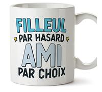 Mugffins Tasses pour FILLEUL - En Français - Cadeau original pour FILLEUL - Par Hasard Ami par Choix - 11 oz / 330 ml