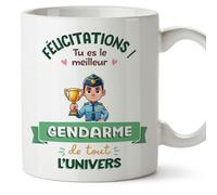 Mugffins Tasses pour GENDARME - En Français - Cadeau original homme - Meilleur Univers Trophée - 11 oz / 330 ml