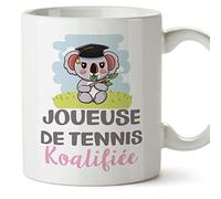 Mugffins Tasses pour JOUEUSE DE TENNIS - En Français - Cadeau original femme - Koalifié/Koalifiée - 11 oz / 330 ml