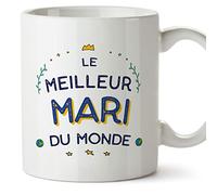 Mugffins Tasses pour MARI/ÉPOUX - En Français - Cadeau original pour MARI - Le Meilleur Du Monde - 11 oz / 330 ml
