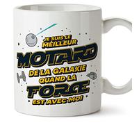 Mugffins Tasses pour MOTARD - En Français - Cadeau original pour MOTARD homme - Meilleur de Galaxie Quand Force Avec Moi - 11 oz / 330 ml