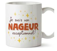 Mugffins Tasses pour NAGEUR - En Français - Cadeau original homme - Je suis exceptionnel! - 11 oz / 330 ml