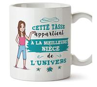 Mugffins Tasses pour NIÈCE - En Français - Cadeau original pour NIÈCE - Meilleure Famille de l'univers - 11 oz / 330 ml