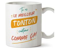 Mugffins Tasses pour ONCLE/TONTON - En Français - Cadeau original pour ONCLE - Tu es le meilleur continue comme ça - 11 oz