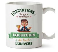 Mugffins Tasses pour POLITICIEN - En Français - Cadeau original homme - Meilleur Univers Trophée - 11 oz / 330 ml