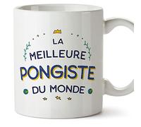 Mugffins Tasses pour PONGISTE - En Français - Cadeau original pour PONGISTE femme - Meilleur du Monde - 11 oz / 330 ml