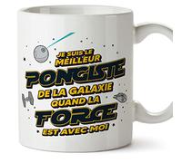 Mugffins Tasses pour PONGISTE - En Français - Cadeau original pour PONGISTE homme - Meilleur de Galaxie Quand Force Avec Moi - 11 oz / 330 ml