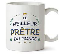 Mugffins Tasses pour PRÊTRE - En Français - Cadeau original pour PRÊTRE homme - Meilleur du Monde - 11 oz / 330 ml
