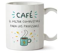 Mugffins Tasses pour PROFESSEUR - En Espagnol - Cadeau original - Café mejor combustible - 11 oz / 330 ml