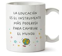 Mugffins Tasses pour PROFESSEUR - En Espagnol - Cadeau original - Cambia el mundo - 11 oz / 330 ml