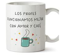 Mugffins Tasses pour PROFESSEUR - En Espagnol - Cadeau original - Profes amor y café - 11 oz / 330 ml