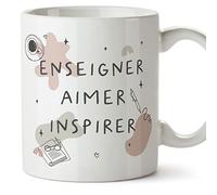 Mugffins Tasses pour PROFESSEUR - En Français - Cadeau original - Enseigner aimer inspirer - 11 oz / 330 ml