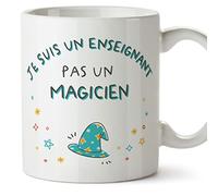 Mugffins Tasses pour PROFESSEUR - En Français - Cadeau original homme - Pas magicien - 11 oz / 330 ml