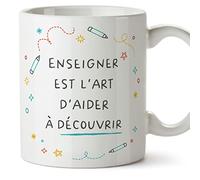 Mugffins Tasses pour PROFESSEUR - En Français - Cadeau original - L'art d'aider à découvrir - 11 oz / 330 ml