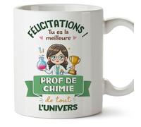 Mugffins Tasses pour PROFESSEURE DE CHIMIE - En Français - Cadeau original femme - Meilleur Univers Trophée - 11 oz / 330 ml