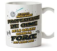Mugffins Tasses pour PROFESSEURE DE CHIMIE - En Français - Cadeau original pour PROFESSEURE DE CHIMIE femme - Meilleur de Galaxie Quand Force Avec Moi - 11 oz / 330 ml