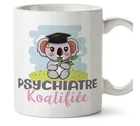 Mugffins Tasses pour PSYCHIATRE - En Français - Cadeau original femme - Koalifié/Koalifiée - 11 oz / 330 ml