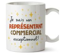Mugffins Tasses pour REPRÉSENTANT COMMERCIAL - En Français - Cadeau original homme - Je suis exceptionnel! - 11 oz / 330 ml