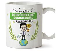 Mugffins Tasses pour REPRÉSENTANT COMMERCIAL - En Français - Cadeau original pour REPRÉSENTANT COMMERCIAL homme - Meilleur du Monde .- 11 oz / 330 ml