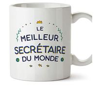 Mugffins Tasses pour SECRÉTAIRE - En Français - Cadeau original pour SECRÉTAIRE homme - Meilleur du Monde - 11 oz / 330 ml