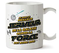 Mugffins Tasses pour SERVEUR - En Français - Cadeau original pour SERVEUR homme - Meilleur de Galaxie Quand Force Avec Moi - 11 oz / 330 ml
