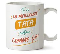Mugffins Tasses pour TANTE/TATA - En Français - Cadeau original pour TANTE - Tu es le meilleur continue comme ça - 11 oz