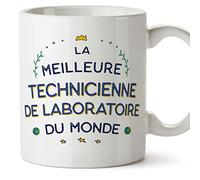 Mugffins Tasses pour TECHNICIENNE DE LABORATOIRE - En Français - Cadeau original pour TECHNICIENNE DE LABORATOIRE femme - Meilleur du Monde - 11 oz / 330 ml